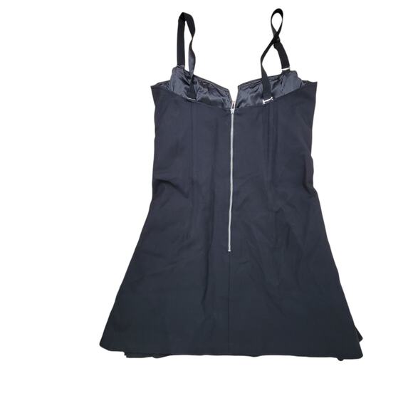 Dion Lee Accordion Pleat Mini Dress Size 8 Black Hook Eye Bustier Adjustable - Picture 3 of 9
